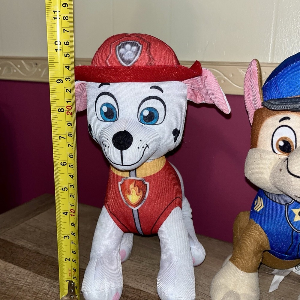 Lot Of 3 Plush Paw Patrol Marshall Chase Rubble Stuffed Animal 8-10" - Picture 3 of 16